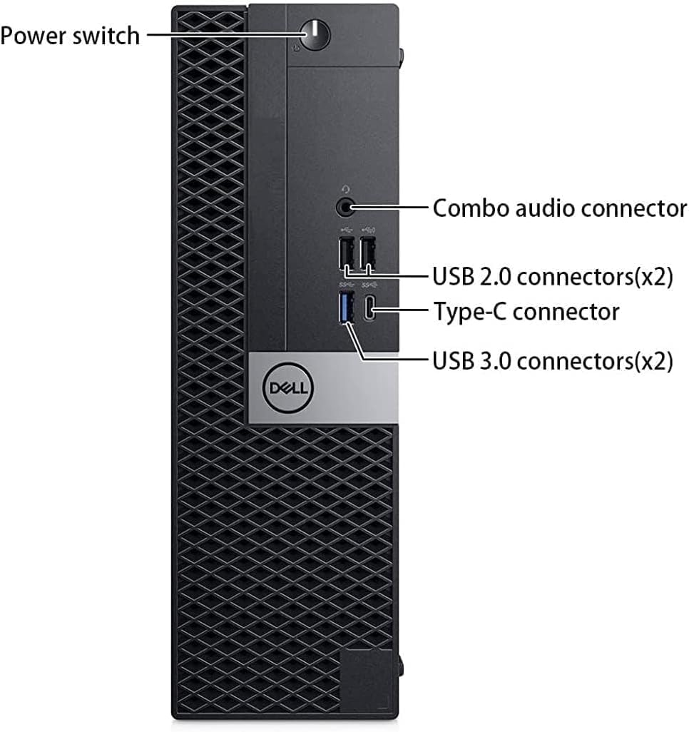 Dell OptiPlex 7050 SFF Desktop Computer PC, Intel Core i5-6500, 8 GB DDR4 RAM, 256 GB SSD, Keyboard & Mouse, Windows 11 Pro (Renewed)