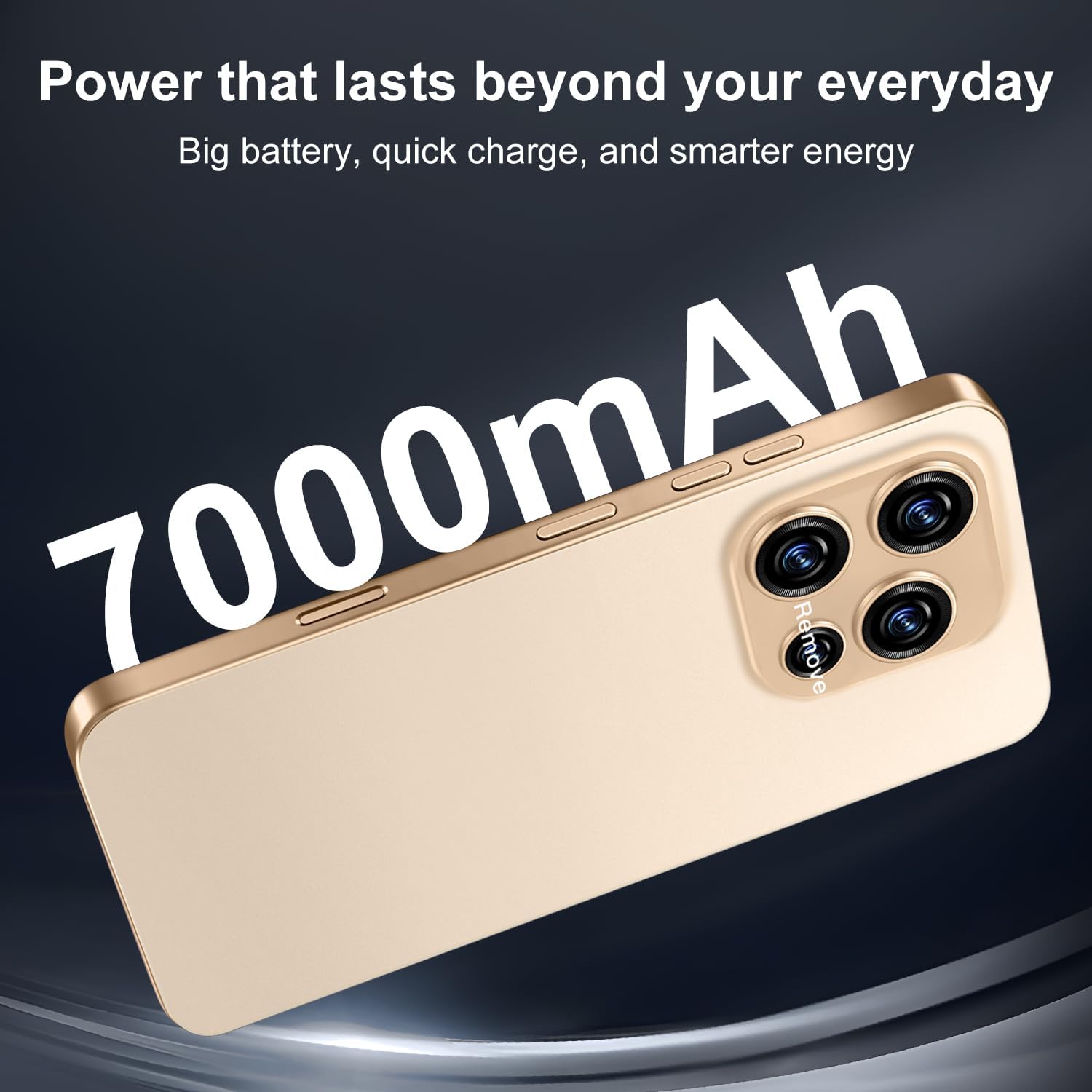 16PM 5G Unlocked Smartphone,12GB+512GB 7000mAh Fully Cell Phone for Android 14, 6.99" HD Screen Unlocked Cell Phone, 68MP+108MP Dual Camera/Dual SIM/Fingerprint (Gold)