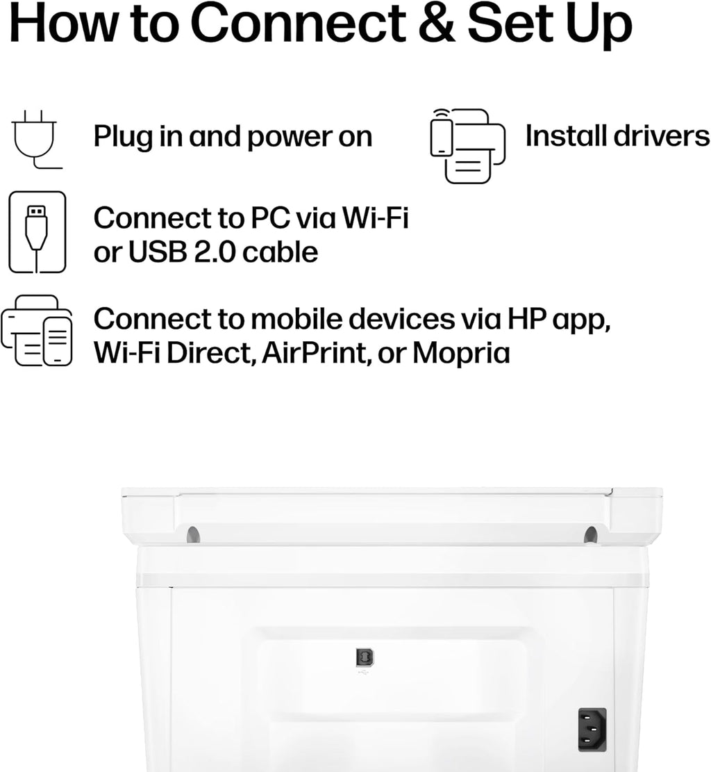 HP Laserjet MFP M140w Wireless Black & White Printer, Print, scan, Copy, Fast speeds, Easy Setup, Mobile Printing, Best-for-Small Teams