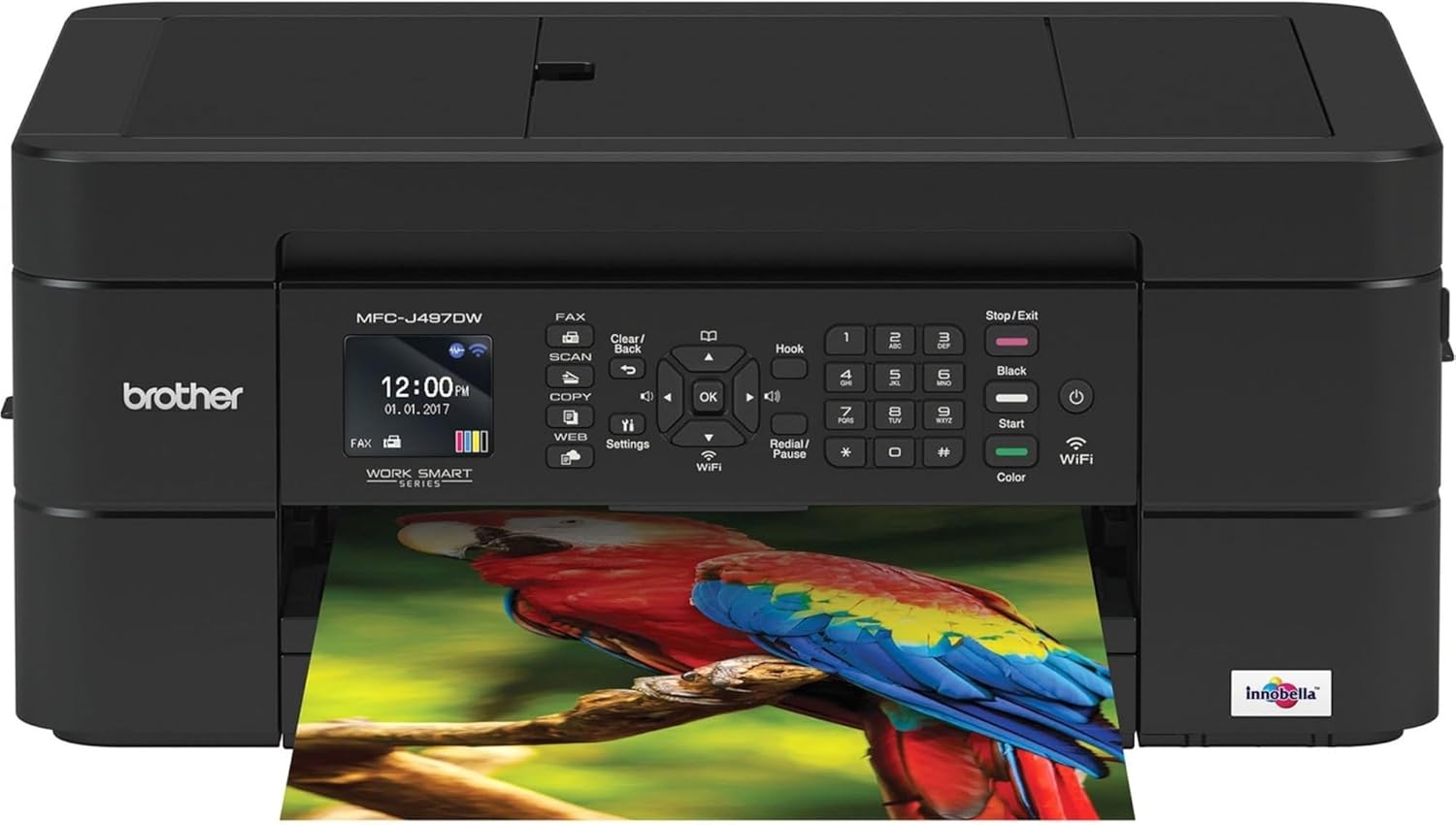 Brother® International Compact MFC-J497DW Wireless Color Inkjet All-In-One Printer