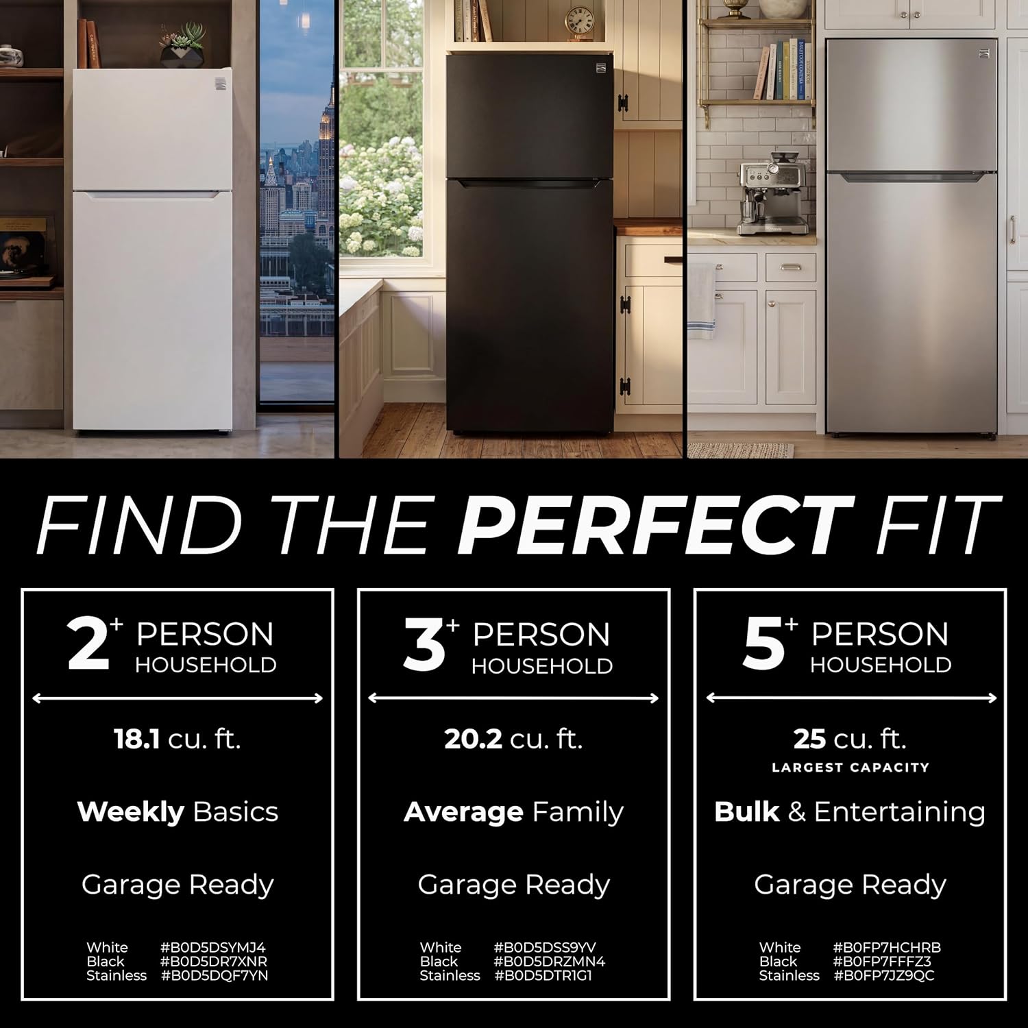 Kenmore 30" Top Mount Refrigerator with Freezer - Adjustable Shelving, Humidity-Controlled Crispers, LED Lighting, ENERGY STAR Certified, Garage Ready, 18.1 cu. ft. Capacity - White