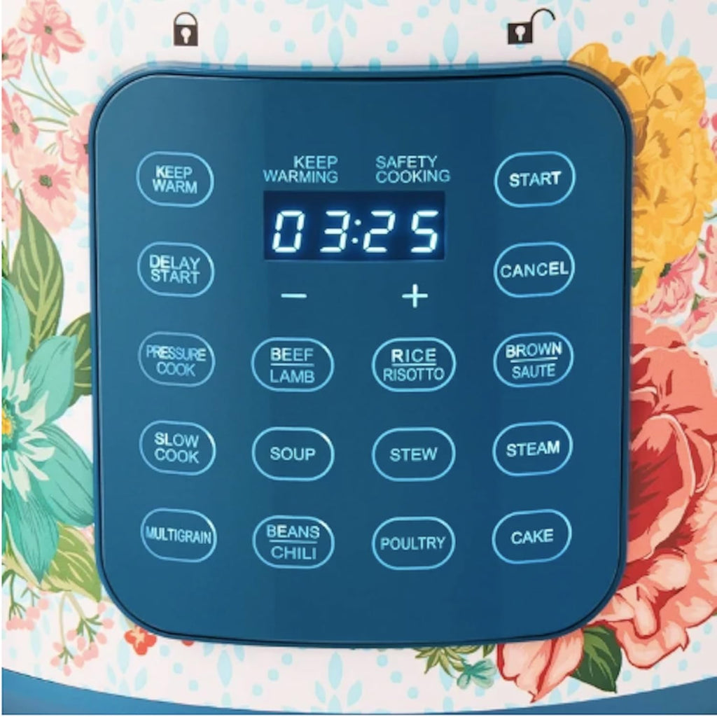 Pioneer Woman Fancy Flourish 6-Quart Pressure Cooker with Touch Control Display