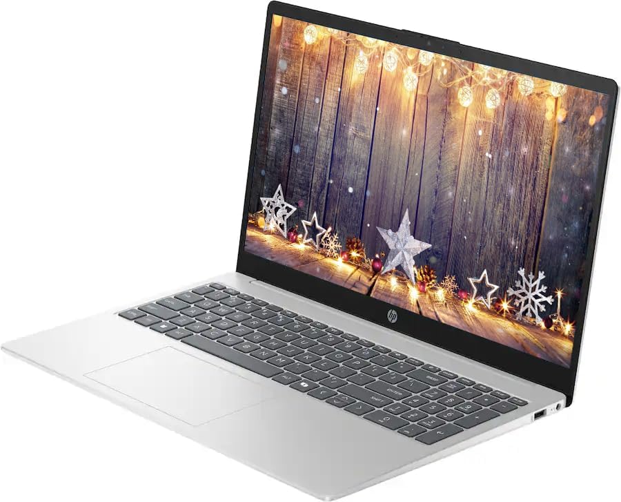 HP 15.6" Business Laptop with Microsoft Office 365 with Copliot AI, Quad-Cores Intel Processor, Windows 11, PLUSERA Earphones, Natural Silver (Natural Silver, 16GB RAM)