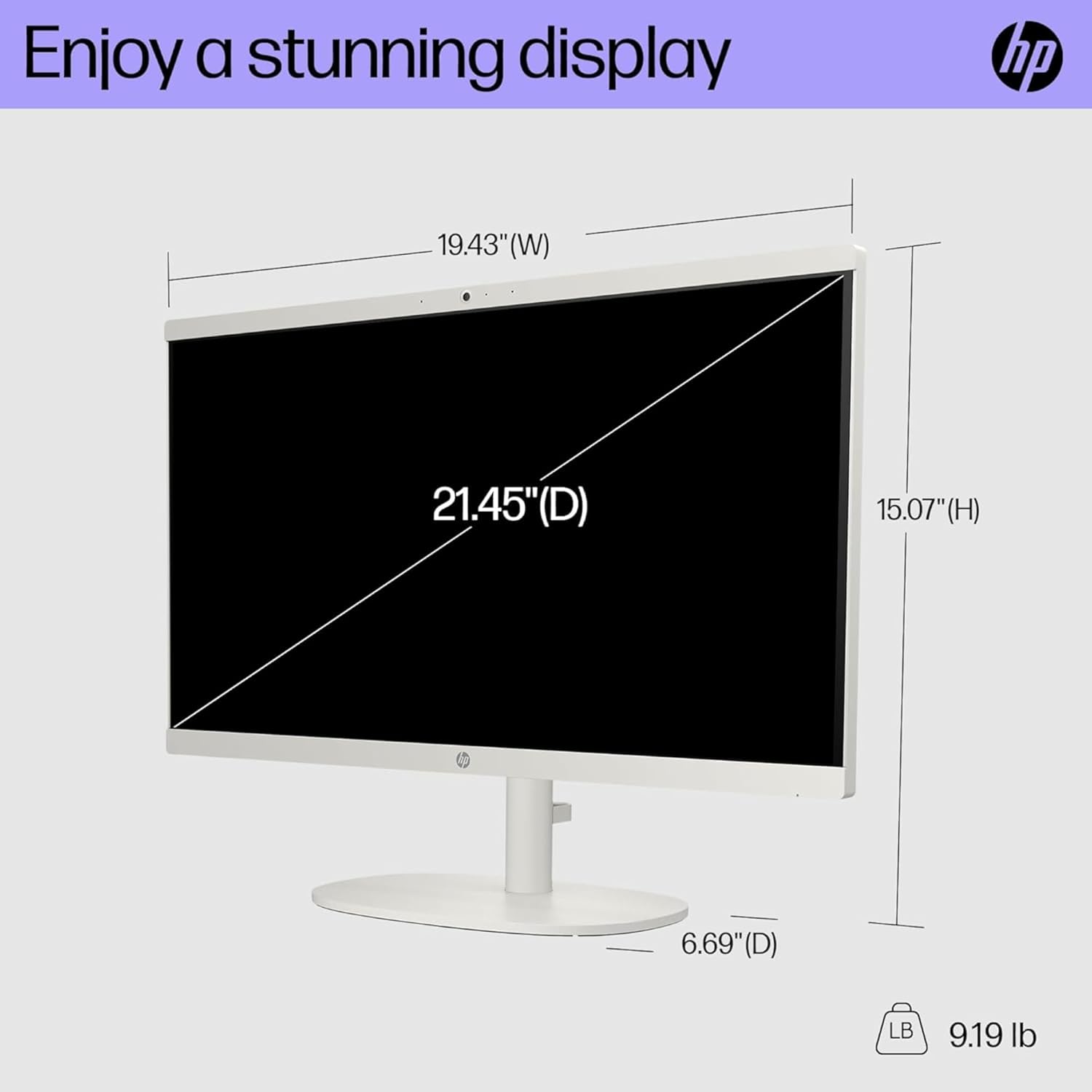 HP 22" All-in-One Desktop PC • Full HD Display • 16GB RAM • 1TB Storage (512GB SSD and 512GB External) • Intel Ultra-efficient Processor • Type-C • Mouse and Keyboard Included