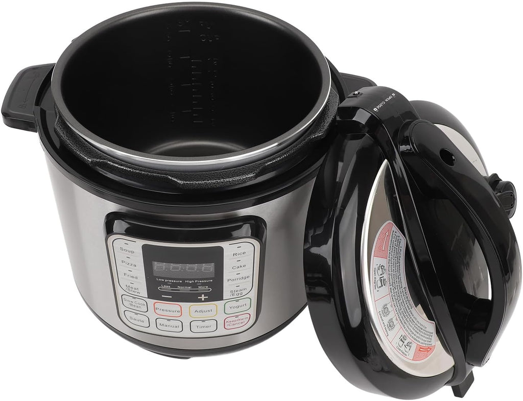 ZJchao Electric Pressure Cooker Multi Cooker 16 in 1 Stainless Steel 6L 1000W Smart Programmable Kitchen Appliance for Family Cooking Meals (US Plug 110V)