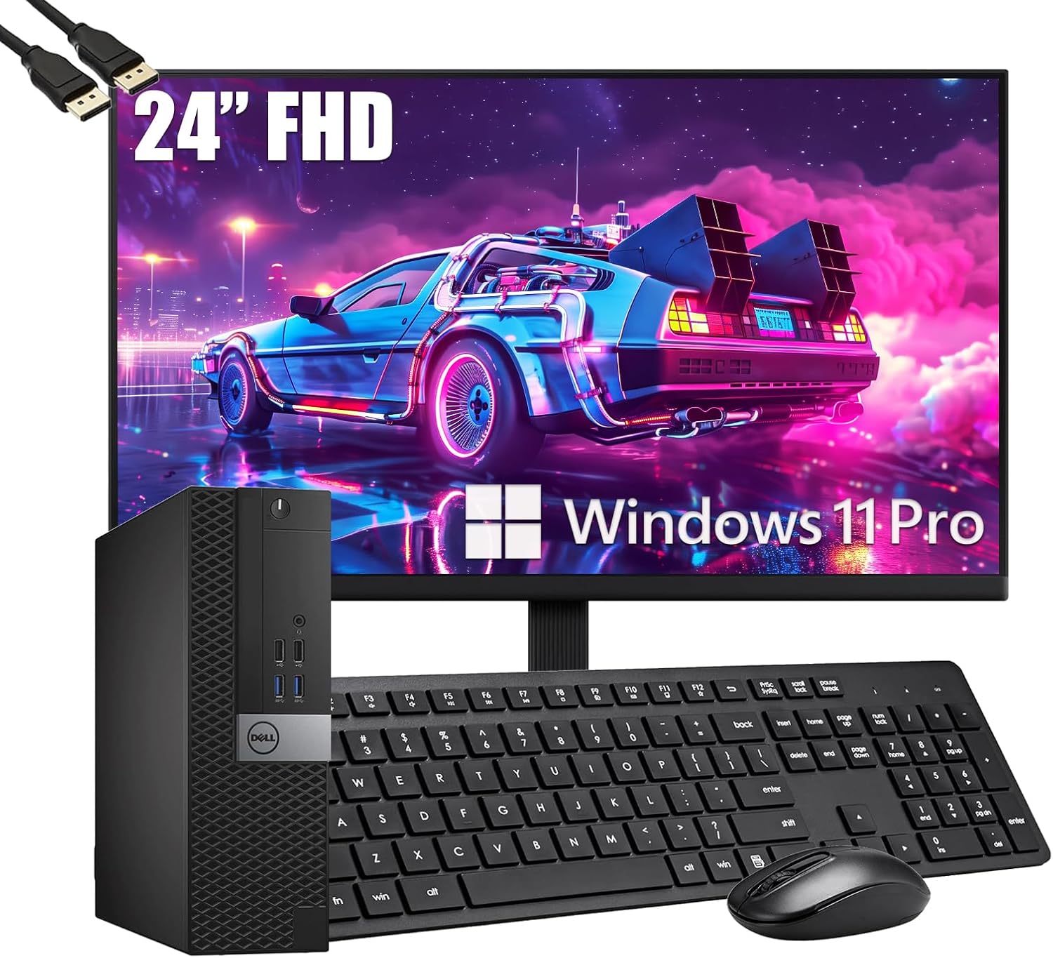 Dell OptiPlex 5040 SFF Desktop Computer PC with New 24 inches FHD Monitor, Intel Core i5-6500 4-Cores, 8GB RAM, 256GB SSD, Keyboard & Mouse, Wi-Fi, Bluetooth, Windows 11 Pro (Renewed)