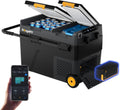 BougeRV CRD2 V2.0 52 Quart Portable Fridge Freezer with 240Wh Battery, 12 Volt Car Refrigerator, -4℉~68℉ Dual Zone Compressor Electric Cooler for Overlanding, Camping, RV, Truck(2026 New Model)