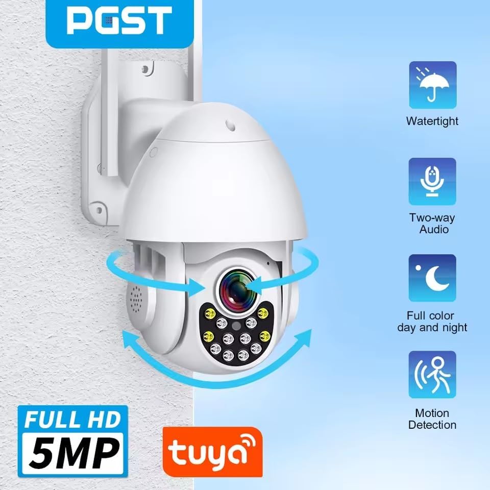 PGST Smart Home Security System,Wireless Home Alarm System with DIY Door Alarm Sensors,3MP HD Security Camera,4G GSM/Tuya App Instant Alerts,Work with Google and Alexa,No Monthly Fee