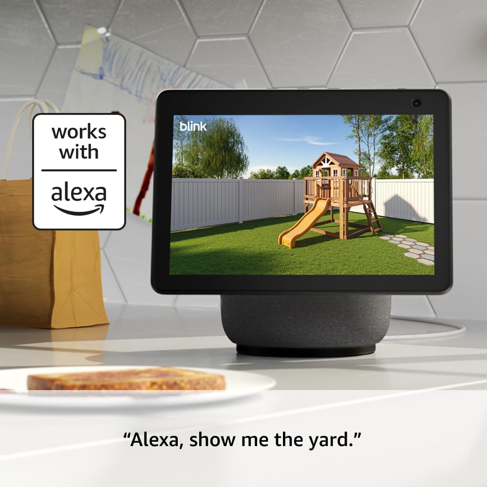 Blink Outdoor 4 – Wireless smart security camera, two-year battery life, 1080p HD day and infrared night live view, two-way talk. Sync Module Core included – 2 camera system