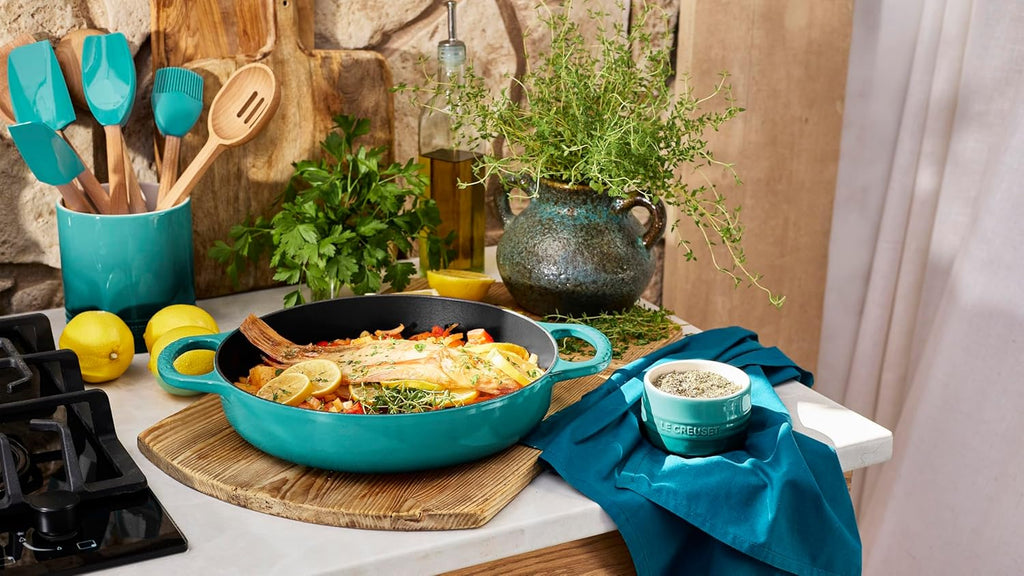 Le Creuset Enameled Cast Iron Signature Everyday Pan, 11", Riviera
