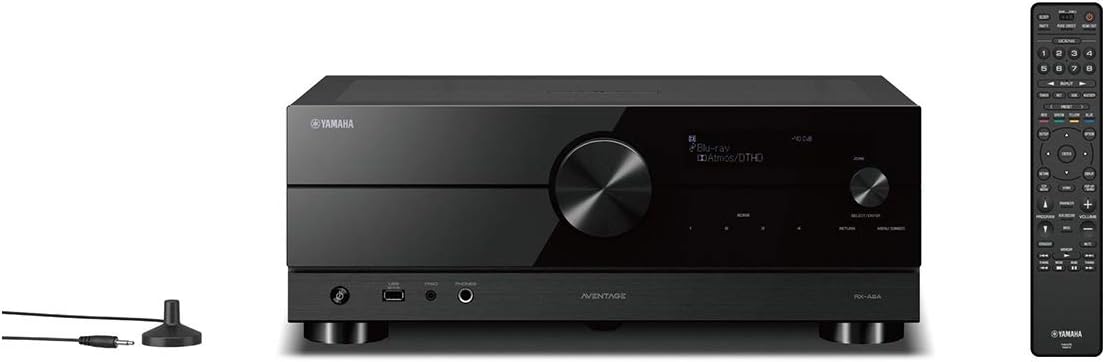Yamaha RX-A2A AVENTAGE 7.2-Channel AV Receiver – 8K and 4K/120 HDMI, eARC, Dolby Atmos, DTS:X, Wi-Fi, Bluetooth, MusicCast