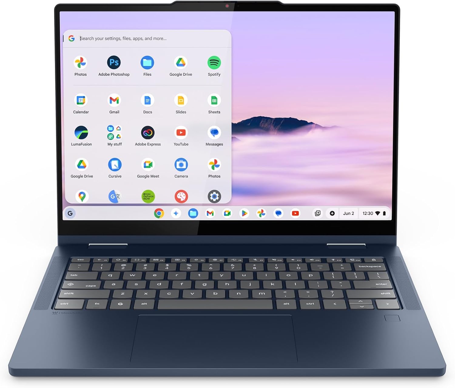 Lenovo Chromebook Plus 2-in-1 - Lightweight Laptop - Google Gemini - Intel® N355 CPU - 14" WUXGA IPS Touchscreen Display - 8GB RAM - 256GB UFS Storage - Integrated Intel® Graphics - Fingerprint reader