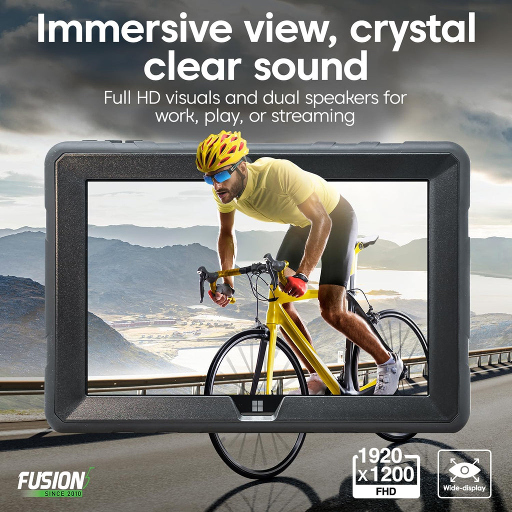Fusion5 Built in USA 10.1” Windows 11 Professional Rugged Tablet PC - 12GB RAM, 512GB SSD, Intel 13th Gen, Full HD Windows Tablet Computer, HDMI, USB C - 2 Year Full Warranty with Accidental Damage