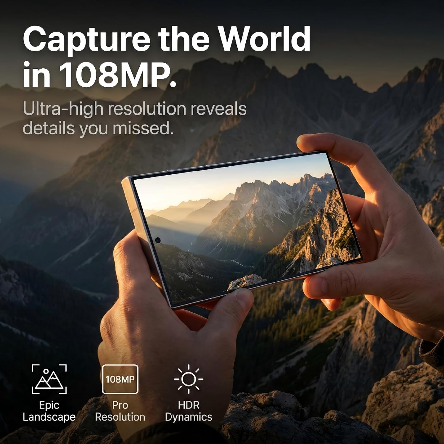 I26 Ultra 5G Unlocked Cell Phones, Build in Pen,16GB+512GB Phone, 108MP Camera, Android 16 Smartphone, 6.9“+120Hz HD Screen, 7000mAh Long Battery Life, Dual SIM, Face ID, GPS-Black