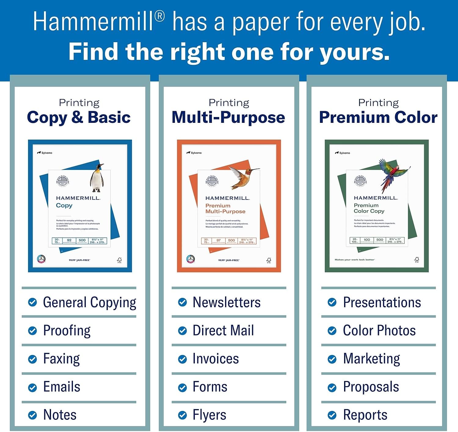 Hammermill Printer Paper, Premium Laser Print 24 lb, 8.5 x 11-10 Ream (5000 Sheets) - 98 Bright, Made in the USA, 104604C