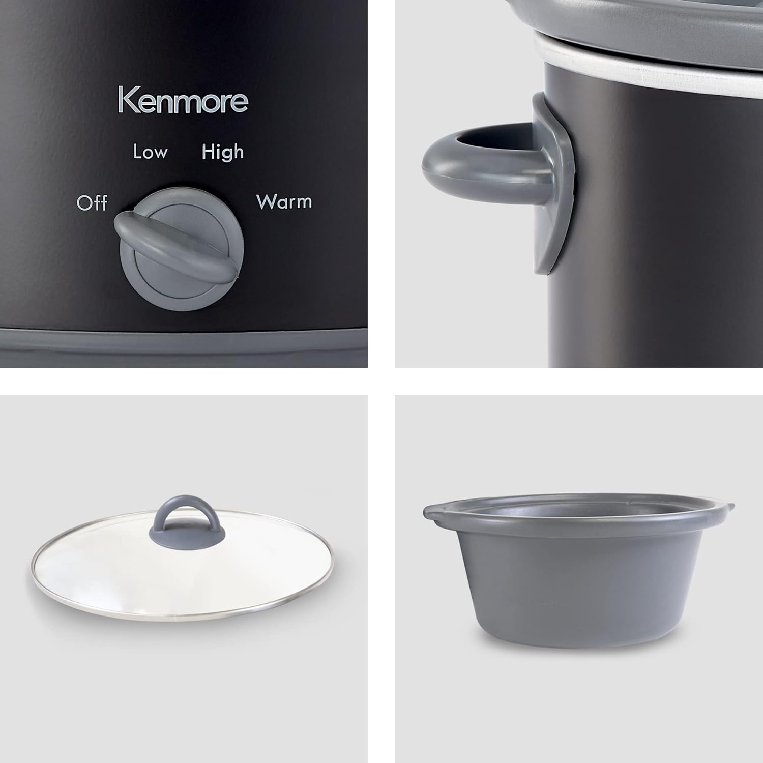 Kenmore 88918 5 Quart Slow Cooker in Black