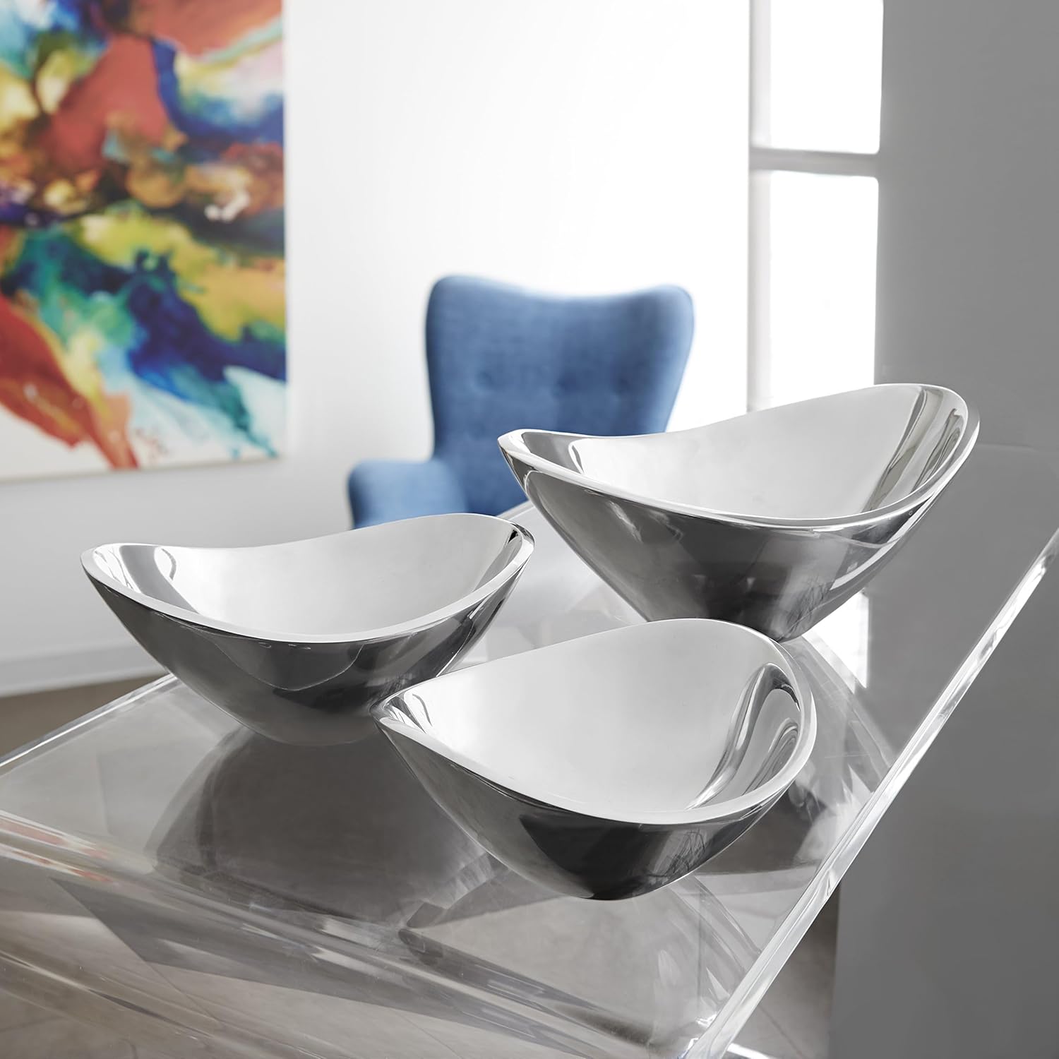 nambe Butterfly Bowl | For Hot and Cold Foods, Salads, Soups, Fruit | Made of Metal Alloy | Oven and Freezer Safe Serving Bowl for Entertaining, Decorative Centerpiece for Kitchen | Silver, 11"