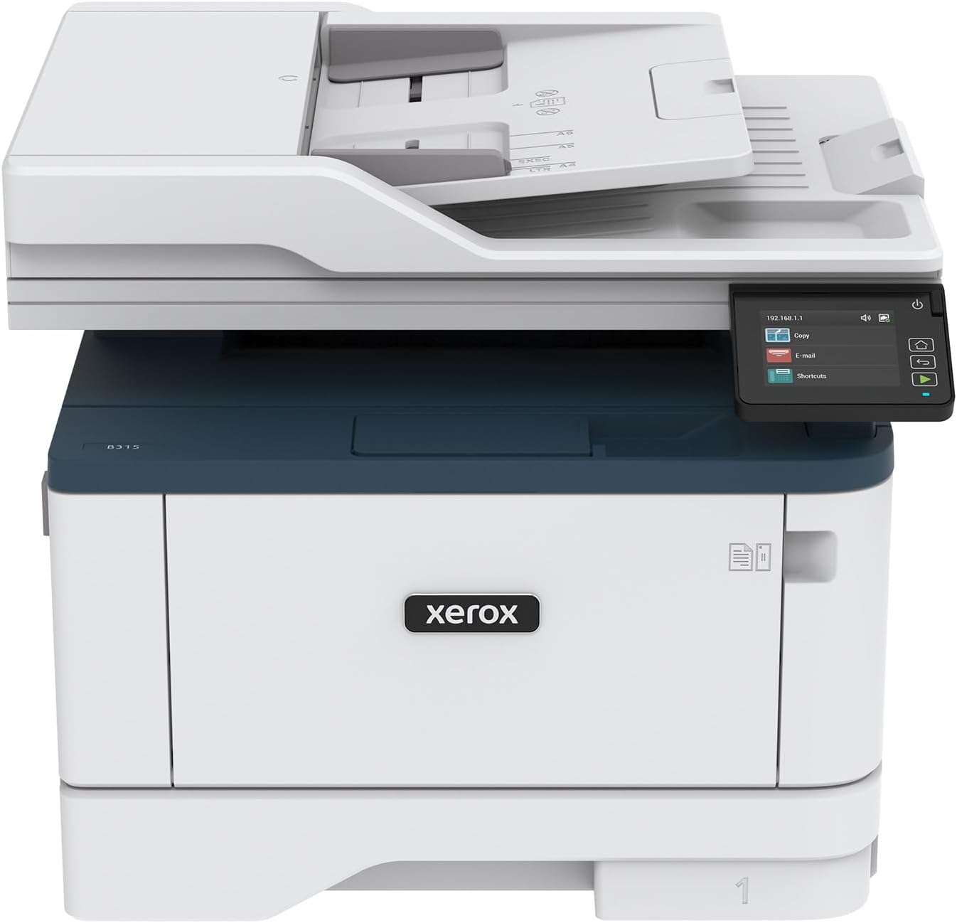 Xerox B315DNI All-in-One, Laser, B&W, Wireless, RADF, Letter, Print, Scan, Copy, Fax, Energy Star Certified, Up to 42PPM