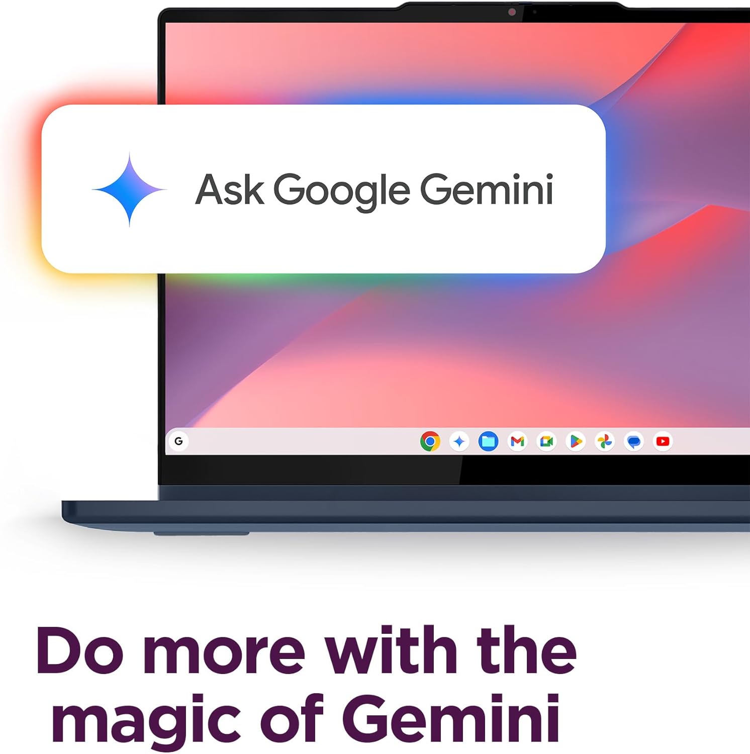 Lenovo Chromebook Plus 2-in-1 - Lightweight Laptop - Google Gemini - Intel® N355 CPU - 14" WUXGA IPS Touchscreen Display - 8GB RAM - 256GB UFS Storage - Integrated Intel® Graphics - Fingerprint reader