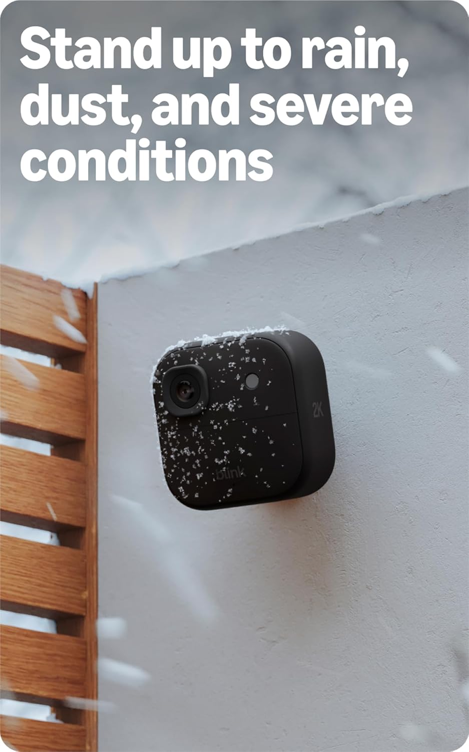 Blink Outdoor 2K+ (newest model) — Wireless smart security camera, 2K video resolution, enhanced audio, two-year battery. Sync Module Core included — 1 camera system (Black)