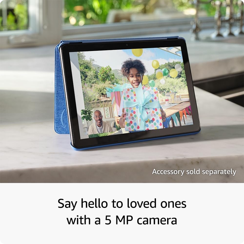 Like-New Amazon Fire HD 10 tablet, built for relaxation, 10.1" vibrant Full HD screen, octa-core processor, 3 GB RAM, 32 GB, Black