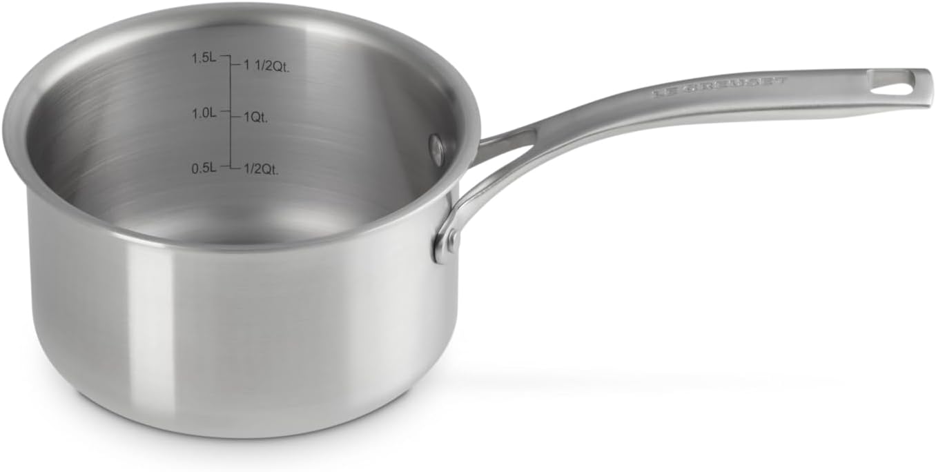 Le Creuset Stainless Steel Essential Saucepan, 2qt