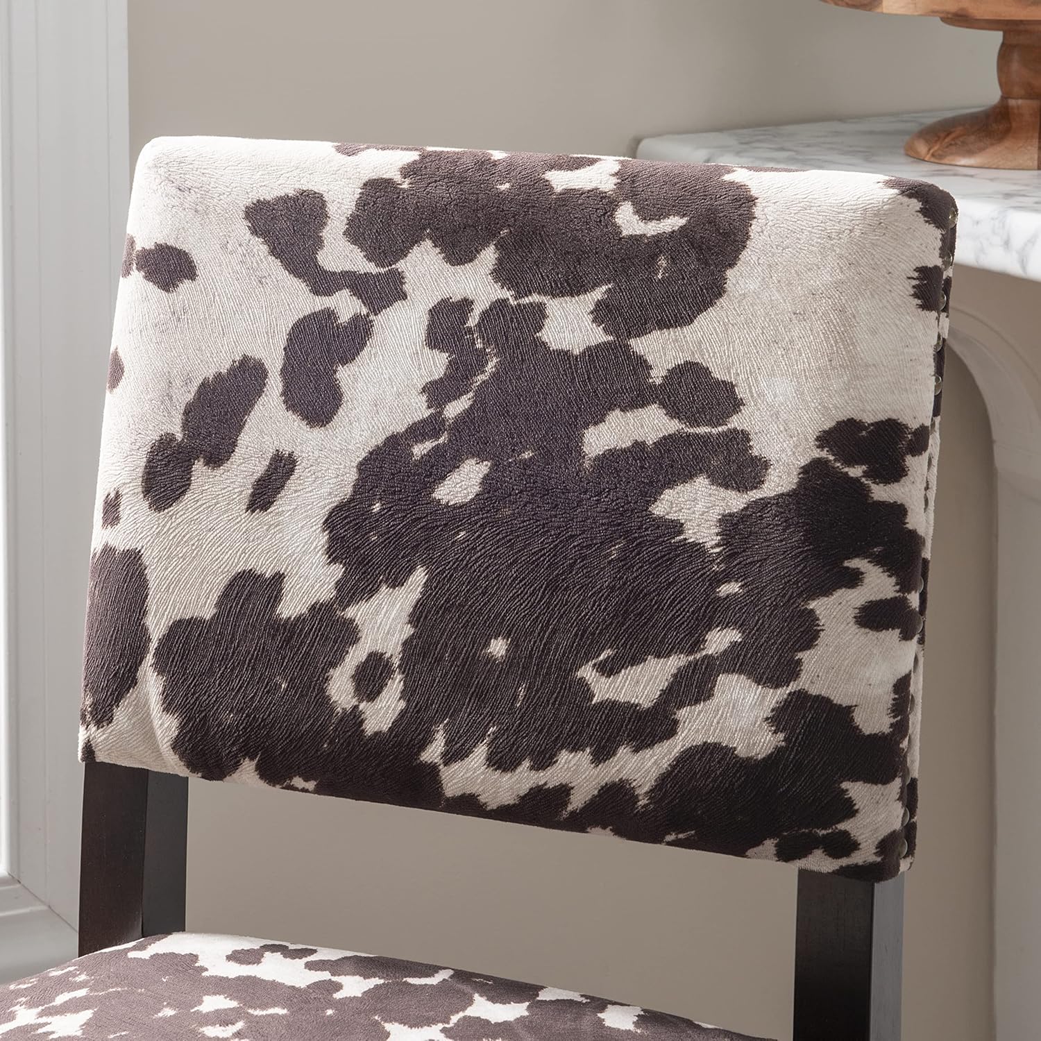 Linon Udder Madness Corey Bar Stool, 19"W x 22.5"D x 44.75"H, Brown