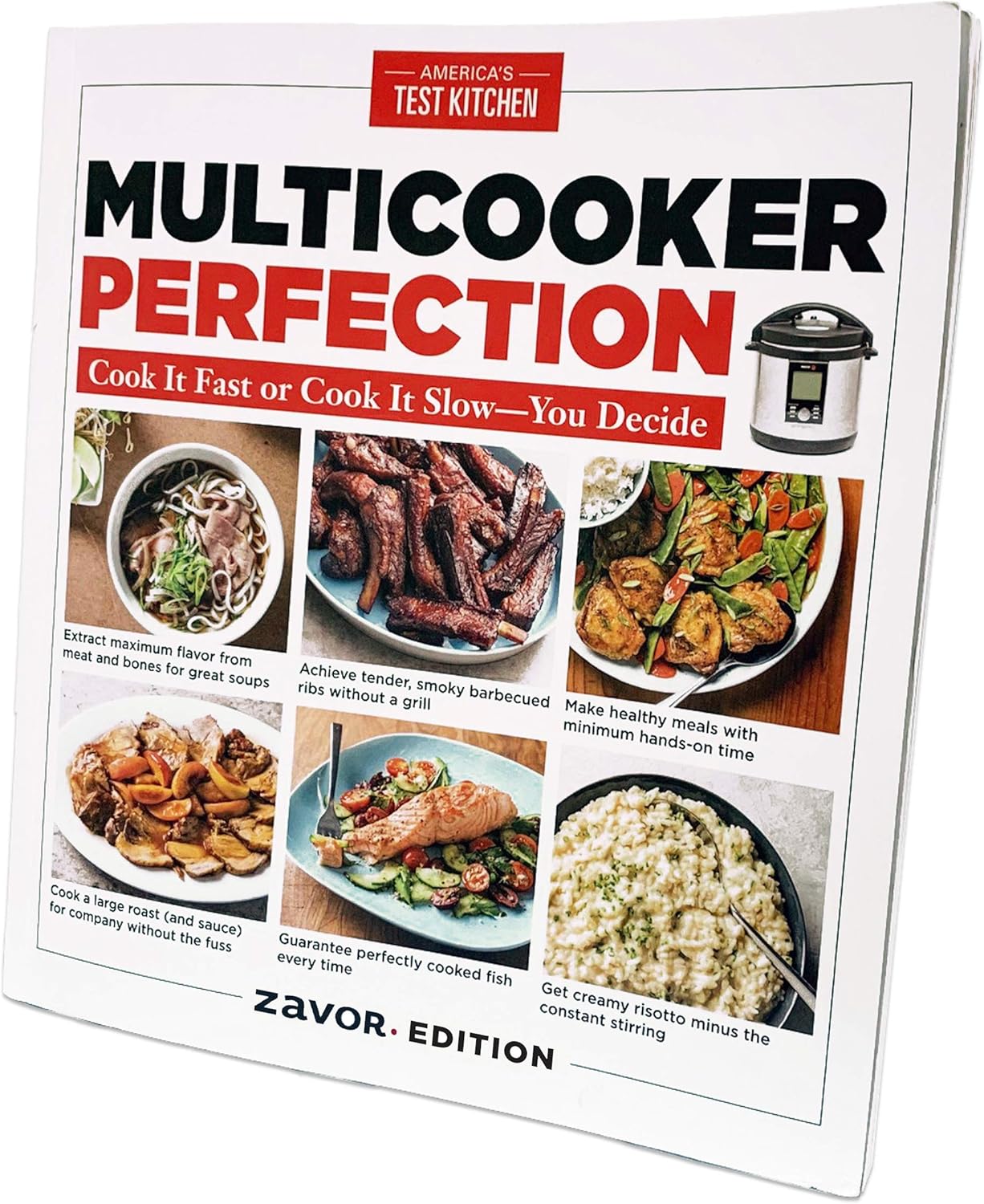 Zavor LUX 8 Quart Multi-cooker with America's Test Kitchen Multicooker Perfection Cookbook, Stainless Steel