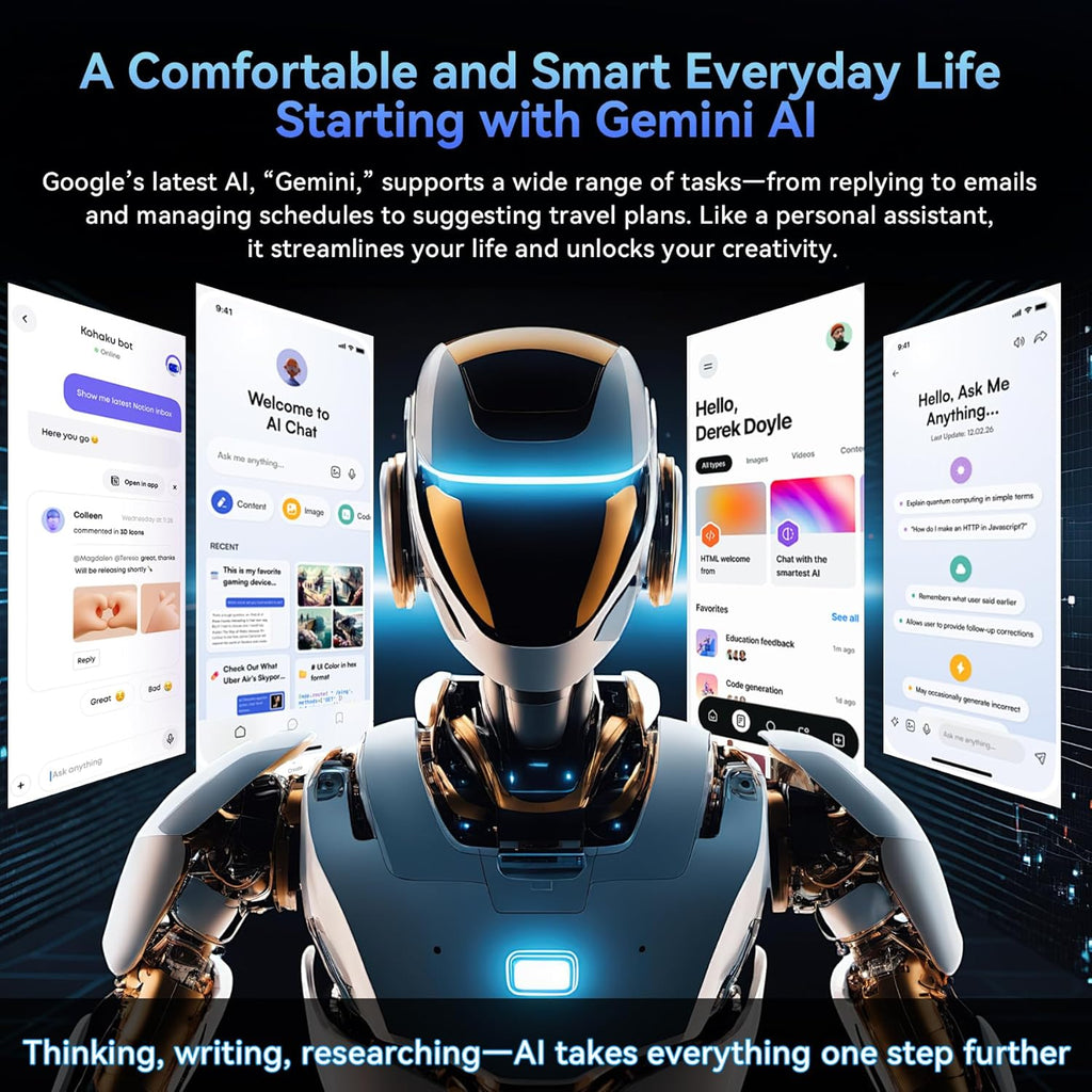 Tablet 2026 World's First Android 16 Tablet with Gemini AI, 11 Inch FHD Display, 24GB RAM 128GB ROM /2TB TF, T7250 CPU+13MP Camera, 8000mAh, Widevine L1, 2 in 1 Tablets with Keyboard Mouse Stylus
