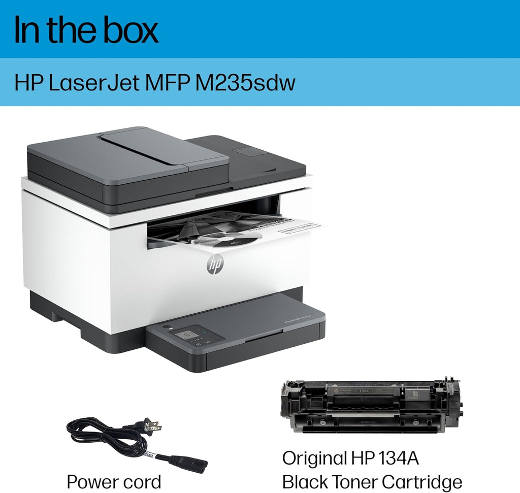 HP LaserJet MFP M235sdw All-in-One Laser Wireless Printer, Scan/Copy, Black & White, Duplex, Best-for-Office