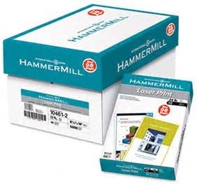 Hammermill Paper, Premium Laser Print Paper, 8.5 x 14 Paper, Legal Size, 24lb Paper, 98 Bright, 10 Ream / 5,000 Sheets (104612C) Acid Free Paper