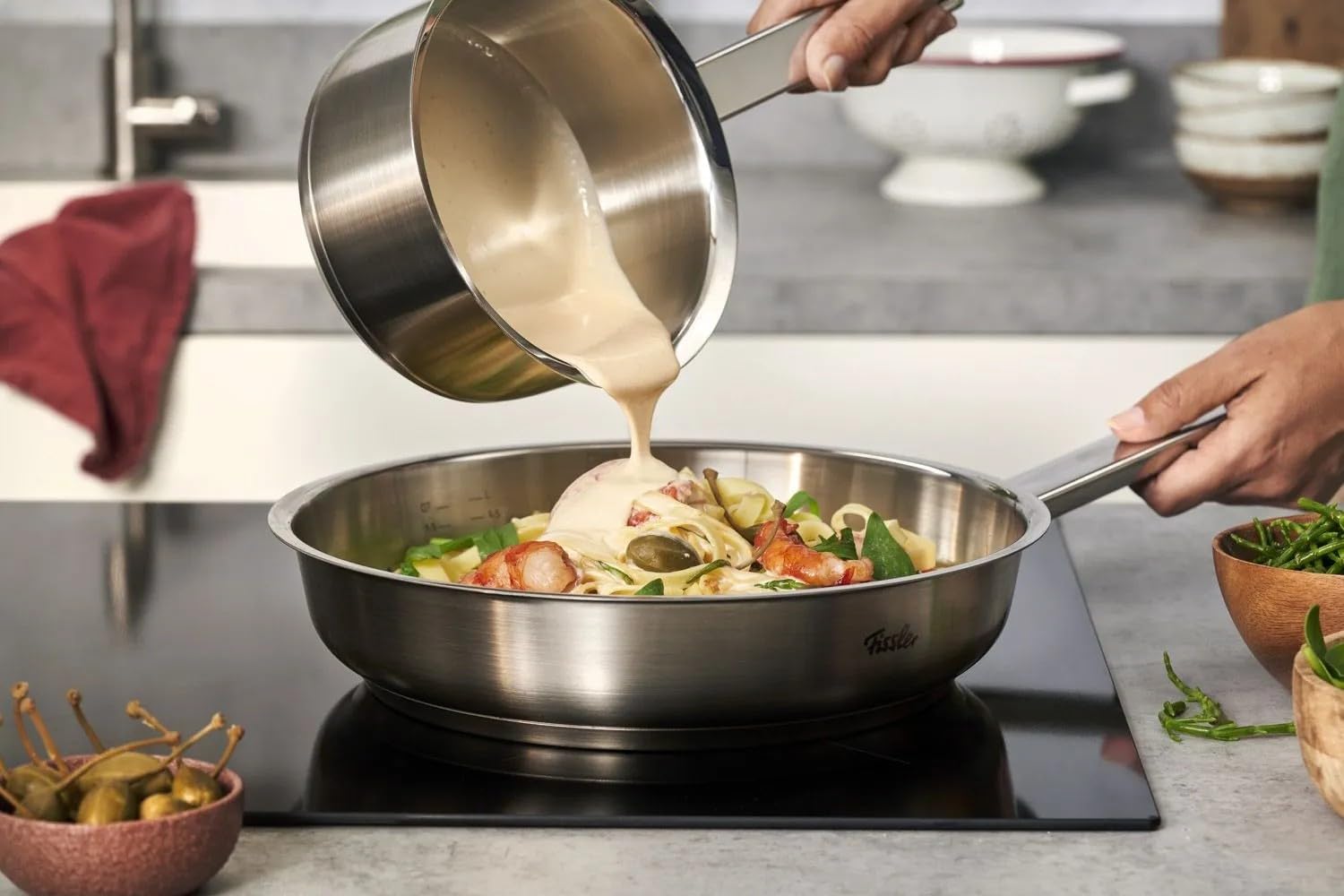 Fissler Original-Profi Collection Stainless Steel 1.5 Quart Sauce Pan with Metal Lid
