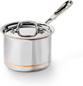 All-Clad Copper Core 5-Ply Stainless Steel Sauce Pan 2 Quart Induction Oven Broiler Safe 600F Pots and Pans, Cookware Silver