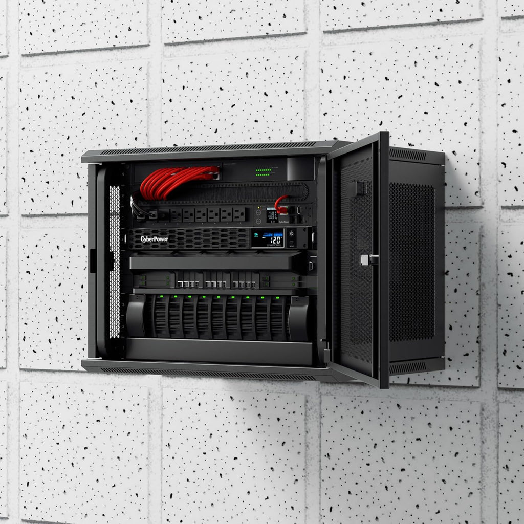 CyberPower CP500PFCRM1U PFC Sinewave UPS Battery Backup and Surge Protector, 500VA/300W, 6 Outlets, AVR, 1U Rackmount, UL Certified