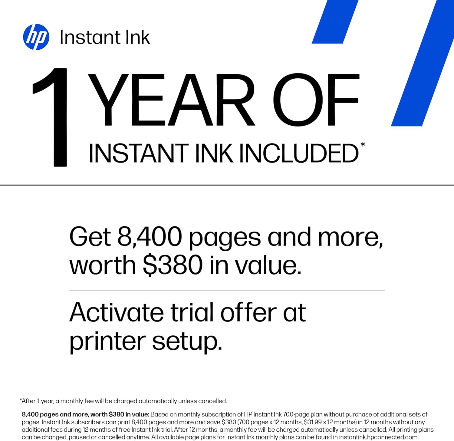 HP OfficeJet Pro 8139e Wireless All-in-One Color Inkjet Printer, Print, scan, copy, fax, ADF, Duplex printing Best-for-home office, 1 year Instant Ink trial included, AI-enabled (40Q51A)