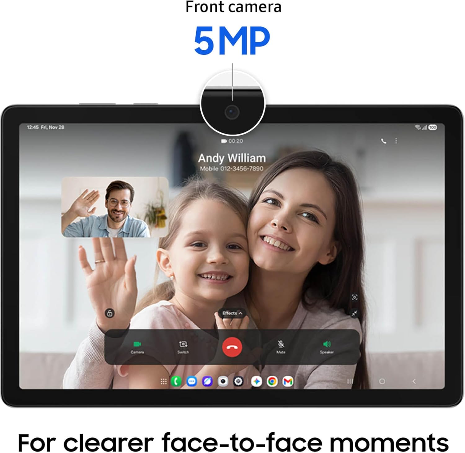 Samsung Galaxy Tab A11+ 5G 11” 128GB Android Tablet, Wi-Fi(US Cellular Network), Big Screen, Upgraded Chipset, Long Battery Life,Quad Speakers,Multi Window Display,US Version,2026,Gray, SM-X238UZAAUSC