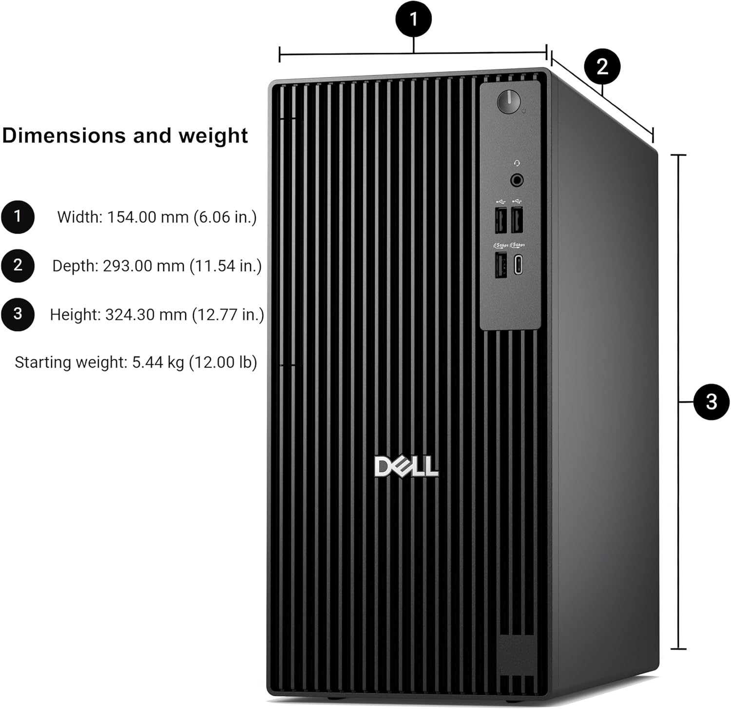 Dell Desktop Computers Pro Tower PC for Home and Business, 14th Gen Intel 4-Core Processor, 16GB DDR5 RAM, 1TB PCIe SSD, DisplayPort, HDMI, Support Dual Monitor, Windows 11 Pro