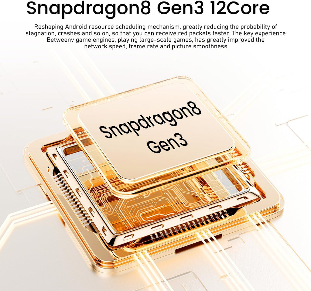 I25 Ultra Flagship Killer Smartphone - Snapdragon 8 Gen 3, 16GB+512GB, Massive 6.99" FHD+ Display, 108MP+68MP Pro Cam, 7000mAh 2-Day Battery, Android 14, Includes Stylus Pen (Pink)