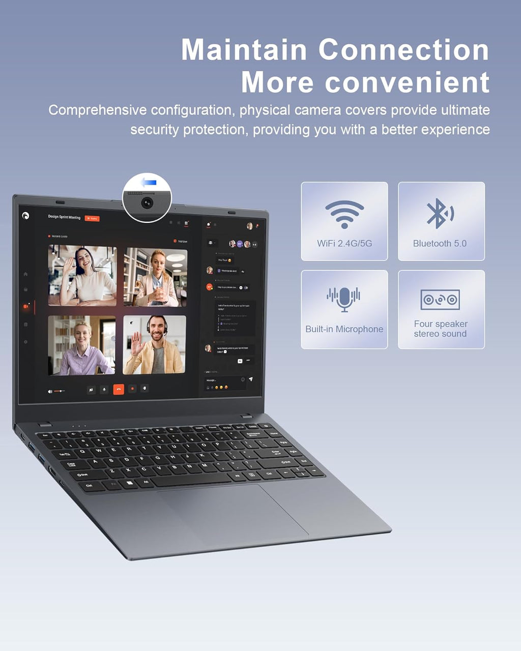 Laptop Computer 14 Inch - 12GB RAM 256GB SSD Laptops, Pentium Gold 6500Y Processor (Up to 3.4GHz), IPS FHD Display, 38WH Battery, Larger Keyboard, HDMI, Type C, PC Laptop for Business and Student