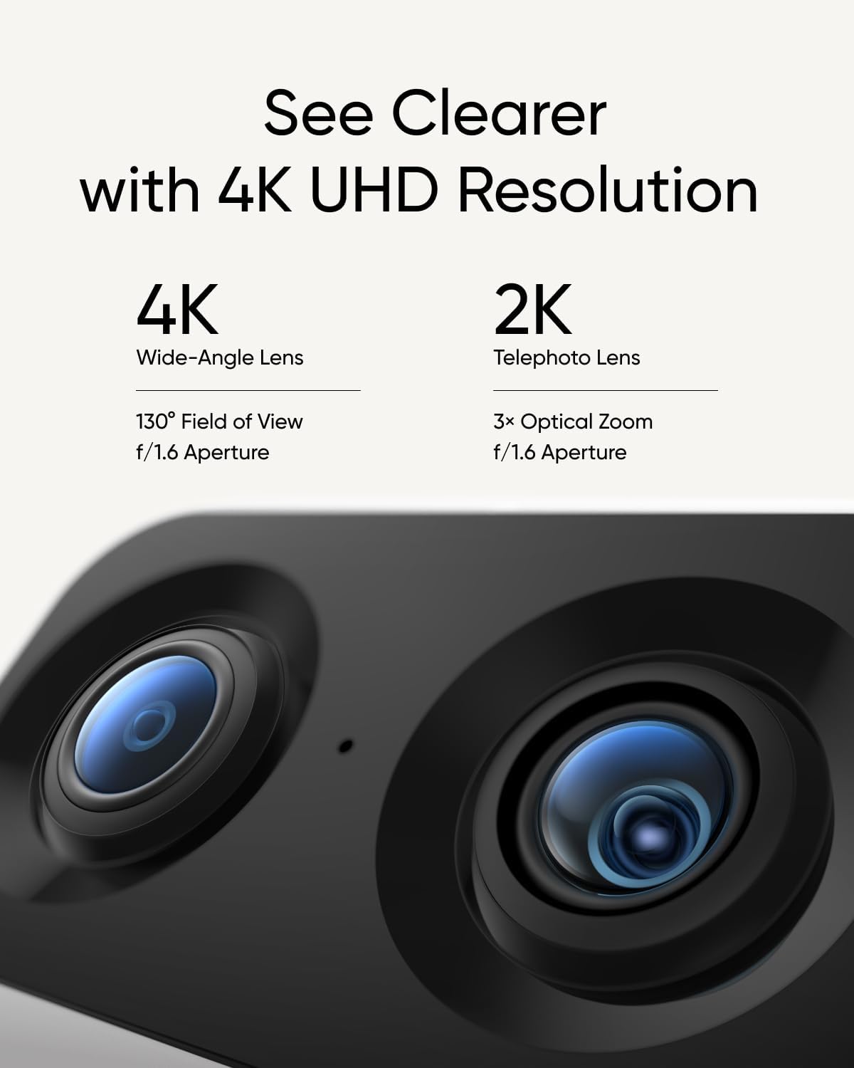 eufy Security 4K Indoor Cam S350, No Subscription, Dual Cameras, 8× Zoom, 360° Coverage, Works as a Pet Camera, Nanny/Senior/Baby Monitor, AI Auto-Tracking, Human/Pet/Cry Detection, 2.4/5 GHz Wi-Fi