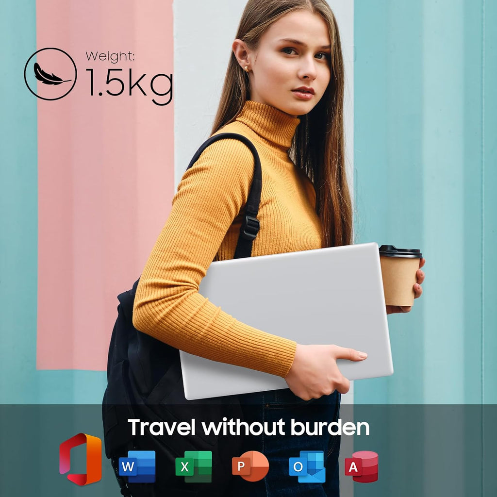 EYY 15.6" Laptop Computer, Win 11 Laptop with 100% sRGB FHD Display, 8GB RAM 256GB SSD, Celeron n4000 Processor Laptops, Office Suite, HDMI, USB 3.0, 2.4/5G WiFi, 5000mAh Battery, Study Work Computer
