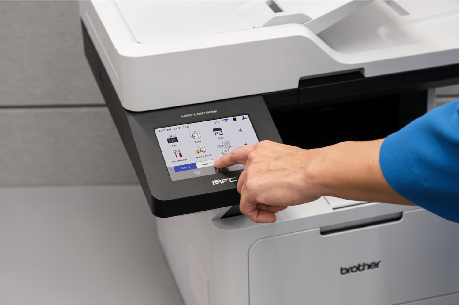 Brother Professional Laser Printer All-in-One with Scanner and Copier, High-Speed 50 ppm Monochrome Printing, Wireless Network Ready, Dual-Band WiFi, Auto 2-Sided Print (MFC-L5915DW)