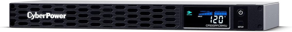 CyberPower CP500PFCRM1U PFC Sinewave UPS Battery Backup and Surge Protector, 500VA/300W, 6 Outlets, AVR, 1U Rackmount, UL Certified