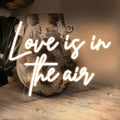 Love is in The Air Neon Sign Spa Beauty Room Brows Lashed Salon Studio LED Wall Art Decor For Business Stores Logo Barber Shops Led Indoor Custom Neon Lights Adapter Powered Warm White 65×49 CM