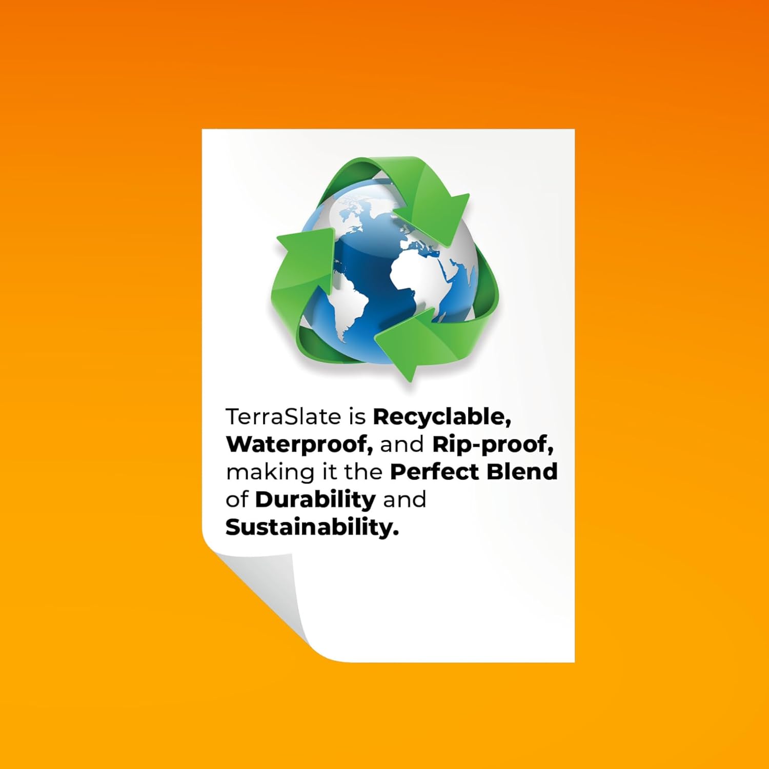 TerraSlate 8 MIL Waterproof Paper 11"x17" – Weatherproof, Rip-proof Copier Paper, Laser Printer & Copier Compatible, 50 Sheets – Ideal for Outdoor, Rugged Use, and Harsh Conditions