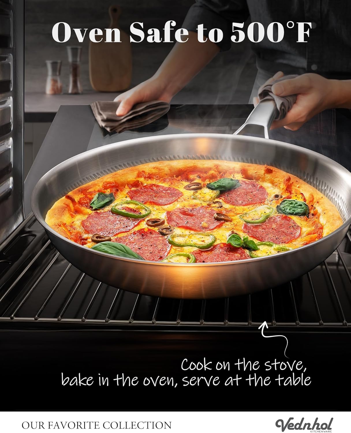 Titanium Pans set with 2Lids,8+10+12Inch Pure Titanium Hammered Upgarde Pro Non-Toxic Skillet for Cooking, PFAS/PFOA/PTFE Free Cookware, Dishwasher&Oven Safe, Kitchen Induction Compatible