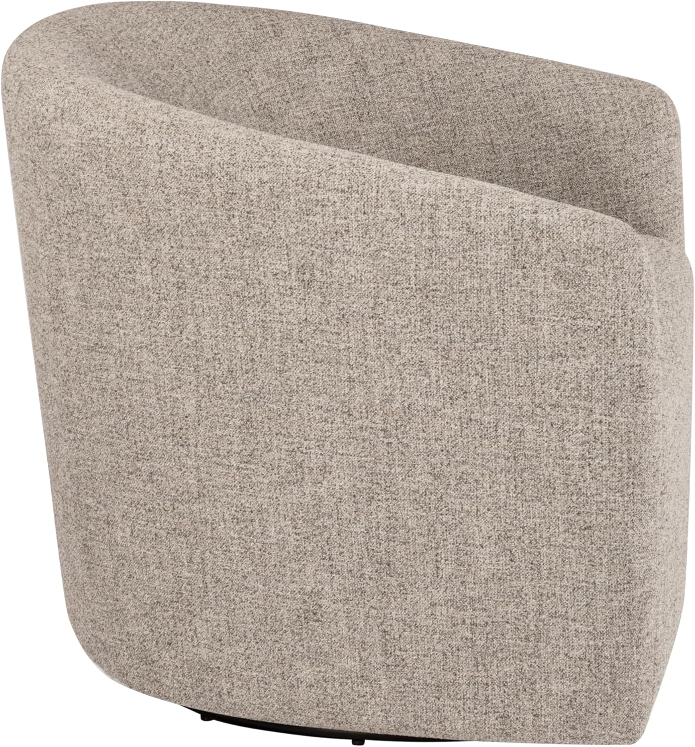 HomePop Upholstered Swivel Accent Chair, Modern Barrel Chair with 360° Swivel Base, Midtone Gray Fabric for Living Room, Bedroom, or Office