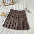 A Line Pleated Skirts Womens Korean Japanese Fashion High Waist Falda 2023 JK Plaid Mini Skirt Female Cute Faldas Mujer