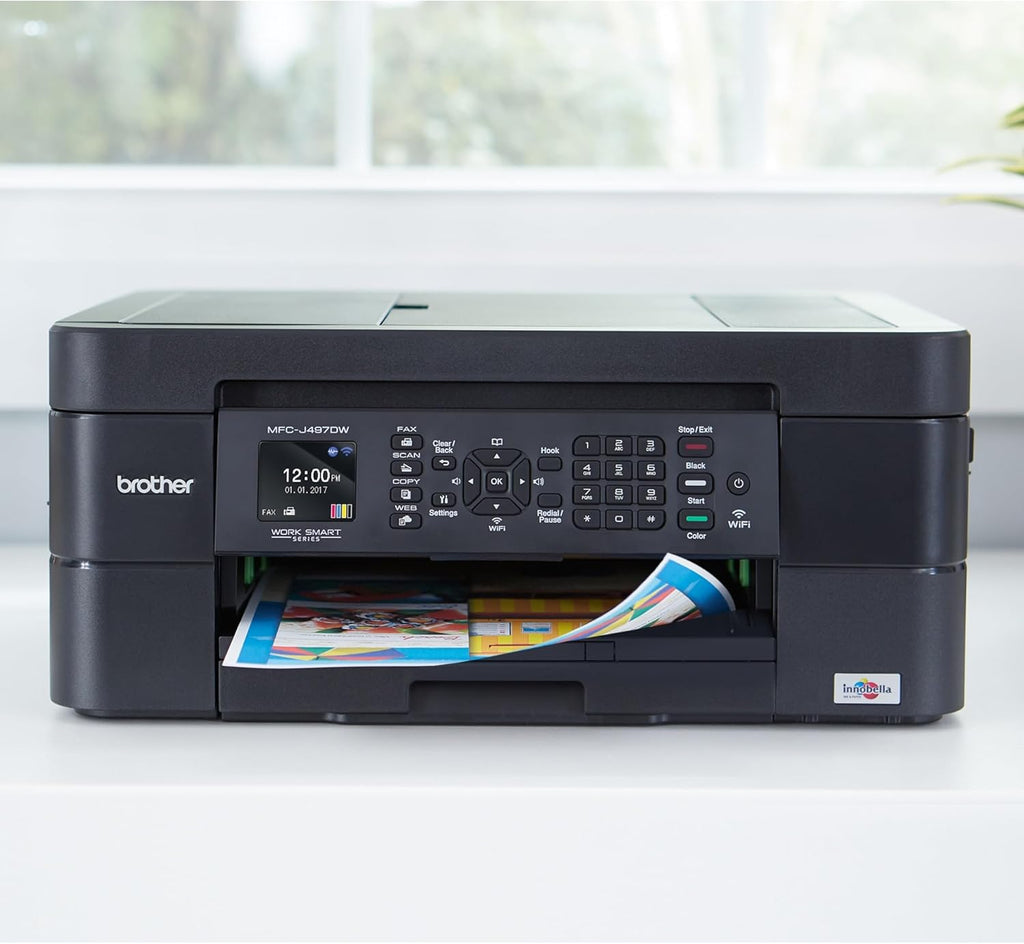 Brother® International Compact MFC-J497DW Wireless Color Inkjet All-In-One Printer