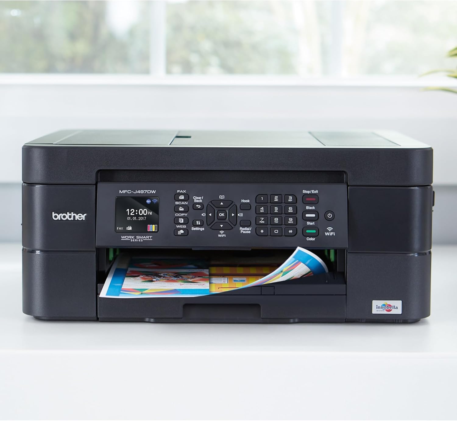 Brother® International Compact MFC-J497DW Wireless Color Inkjet All-In-One Printer